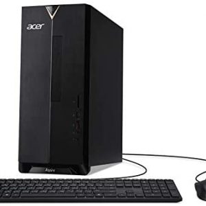 Acer Aspire TC-885-UA91 Desktop, 9th Gen Intel Core i3-9100, 8GB DDR4, 512GB SSD, 8X DVD, 802.11AC Wifi, USB 3.1 Type C, Windows 10 Home,Black
