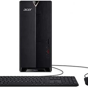 Acer Aspire TC-885-UA91 Desktop, 9th Gen Intel Core i3-9100, 8GB DDR4, 512GB SSD, 8X DVD, 802.11AC Wifi, USB 3.1 Type C, Windows 10 Home,Black