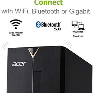 Acer Aspire TC-390-UA92 Desktop, AMD Ryzen 5 3400G Quad-Core Processor, AMD Radeon RX Vega 11 Graphics, 12GB DDR4, 512GB NVMe M.2 SSD, 8X DVD, Wi-Fi 5, Windows 10 Home