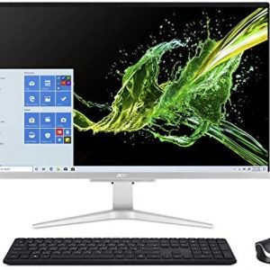 Acer Aspire C27-962-UA91 AIO Desktop, 27" Full HD Display, 10th Gen Intel Core i5-1035G1, NVIDIA GeForce MX130, 12GB DDR4, 512GB SSD, 802.11ac Wi-Fi, Wireless Keyboard and Mouse, Windows 10 Home