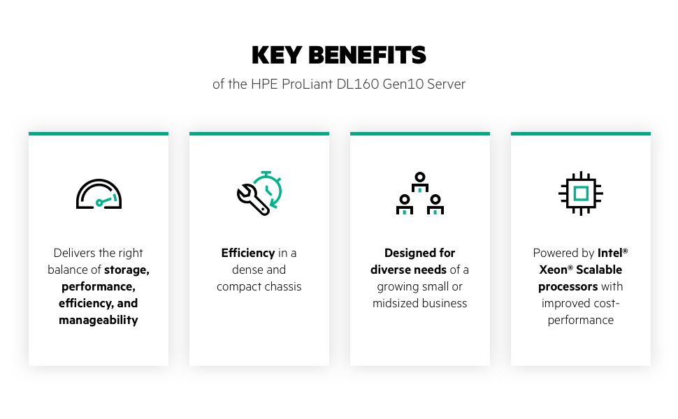 DL160 Gen10 Server - Key Benefits