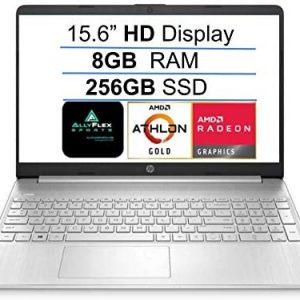 2021 Newest HP 15 15.6" HD Display Laptop Computer, AMD Athlon Gold 3150U (up to 3.3GHz, Beat i3-8130U), 8GB DDR4 RAM, 256GB PCIe SSD, WiFi, Bluetooth, HDMI, Webcam, Remote Work, Win 10 S, AllyFlex MP