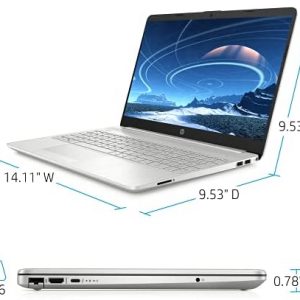 HP 15 Laptop (Latest Model), 15.6” Full HD Display, Intel Core i5-1135G7 (Beat i7-1065G7), 12GB RAM, 512GB SSD, Intel Iris X Graphics, Webcam, HDMI, Wi-Fi, Bluetooth, Windows 10 Home, Silver + Nly MP