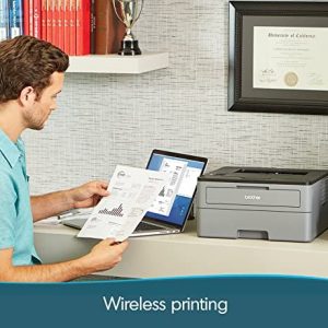 Brother Compact Monochrome Laser Printer, HL-L2350DW, Wireless Printing, Duplex Two-Sided Printing, Bitswift Shop Dash Replenishment Ready