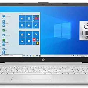 2021 HP 15.6" HD Laptop Computer PC, Intel Core i3-10110U (Beats i5-7200U), 4GB RAM, 128GB SSD, USB-C, WiFi, RJ45, HDMI, HD Webcam, Bluetooth, Windows 10 S, Silver, Fairywren Card