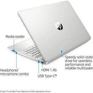 HP 15-inch Touchscreen Laptop, AMD Ryzen 3 3250U, 8 GB RAM, 256 GB SSD, Windows 10 Home in S Mode (15-ef1020nr, Natural Silver)