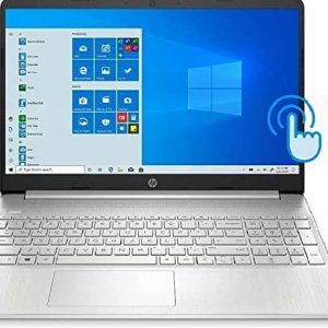 HP 15.6" HD Touchscreen Laptop 11th Gen Intel Dual-Core i3-1115G4 Up to 4.1GHz Beats i7-8550U, 8GB RAM, 256GB SSD, WiFi, HDMI, Bluetooth, Webcam, Windows 11, Silver, EROSEFLAMINGO Accessories