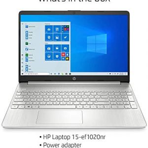 HP 15-inch Touchscreen Laptop, AMD Ryzen 3 3250U, 8 GB RAM, 256 GB SSD, Windows 10 Home in S Mode (15-ef1020nr, Natural Silver)