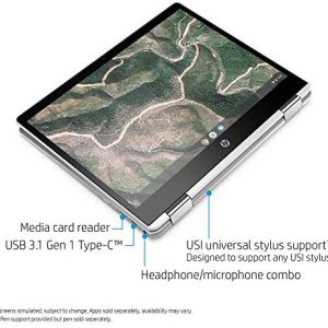 HP Chromebook X360 12-Inch HD+ Touchscreen Laptop, Intel Celeron N4000, 4. GB SDRAM, 32 GB eMMC, Chrome (12b-ca0010nr, Ceramic White)