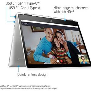 HP Chromebook X360 12-Inch HD+ Touchscreen Laptop, Intel Celeron N4000, 4. GB SDRAM, 32 GB eMMC, Chrome (12b-ca0010nr, Ceramic White)