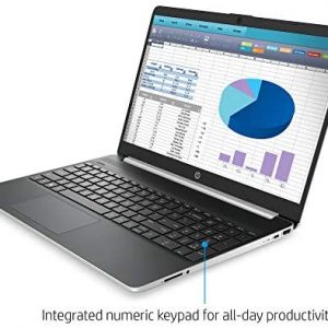 HP 15-Inch HD Touchscreen Laptop, 10th Gen Intel Core i3-1005G1, 4 GB SDRAM, 128 GB Solid-State Drive, Windows 10 Home in S Mode (15-dy1010nr, Natural Silver), 15-15.99 inches