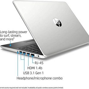 HP 14in Display Laptop Intel Core i3-8145U 4GB RAM 128GB SSD Webcam Windows 10