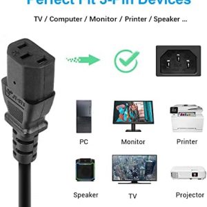 3 Prong Power Cord Replacement for Vizio TV, Vizio VX32L VW32L VX37L VW26L VA6 VMM26 LCD TV Power Cable
