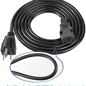 3 Prong Power Cord Replacement for Vizio TV, Vizio VX32L VW32L VX37L VW26L VA6 VMM26 LCD TV Power Cable