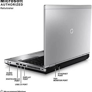 HP Elitebook 8470p Laptop webcam optional - Core i5 2.5ghz - 8GB DDR3 - 500GB HDD - DVD - Windows 10 home - (Renewed)