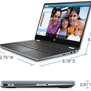 HP Pavilion 14" FHD IPS Touch Screen Student and Family Laptop, Intel Core i5-1035G1, WiFi 6, Google Classroom, 16GB DDR4 RAM, 512GB SSD, Bundle with Woov Laptop Sleeve, Windows 10, Cloud Blue