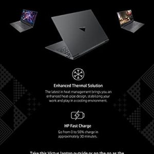 Victus 16 Gaming Laptop, NVIDIA GeForce RTX 3050, AMD Ryzen 5 5600H Processor, 8 GB RAM, 512 GB SSD, 16.1” Full HD IPS Display, Windows 10 Home, Backlit Keyboard, OMEN Gaming Hub (16-e0010nr, 2021)