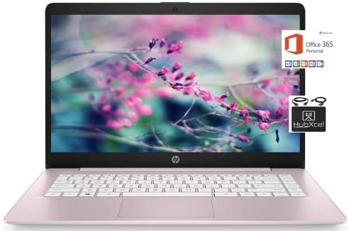HP Stream 14 Laptop, 14 Inch HD Display, Intel Celeron N4020, 8GB RAM, 64GB  eMMC, Windows 11 Home, HDMI, WIFI, for Student and Business, Office 365 1  Year, Webcam, Pink 