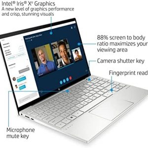 2021 Newest HP Premium Envy Laptop, 13.3" FHD IPS Display, 11th Gen Intel Core i5-1135G7 Quad-Core Processor, 8GB DDR4, 512GB SSD, Wi-Fi, Backlit Fingerprint, Webcam, Windows 10 Pro, 32GB ES USB Card
