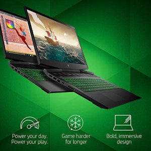 HP Pavilion Gaming 15.6-Inch Micro-EDGE Laptop, Intel Core i5-9300H Processor, NVIDIA GeForce GTX 1650 (4 GB), 8 GB SDRAM, 256 GB SSD, Windows 10 Home (15-dk0020nr, Shadow Black/Acid Green)