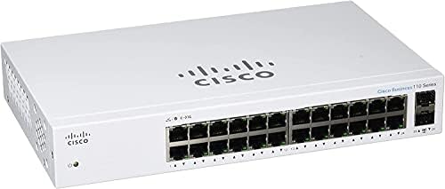 Cisco Business CBS110-24T Unmanaged Switch | 24 Port GE | 2x1G SFP Shared | Limited Lifetime Protection (CBS110-24T-NA)