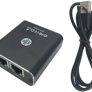 Ethernet Splitter, Gigabit High Speed RJ45 LAN Network Switch for CAT 5 6 7 8 Internet Cable, 1 in 2 Out Support 2 Devices Working at The SAMT Time