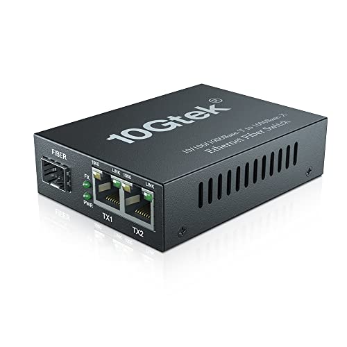 ipolex Gigabit Ethernet Switch | 3-Port 10/100/1000Mbps Unmanaged Network Switch | 2 x 1000BASE-T Ports | 1x 1000M SFP Slot | Multi-Rate Bandwidth | Auto-Negotiation | Plug and Play | Wall Mountable