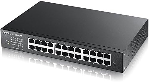 ZYXEL 24-Port Gigabit Ethernet Smart Switch (GS1900-24E) - Managed, Small Form Factor, Limited Lifetime Protection