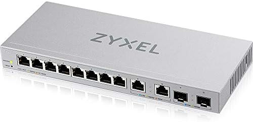 Zyxel Multi-Gig 12-Port Web Managed Switch with 2-Port 2.5G/2-Port 10G SFP+ Desktop/Wallmount, 5-Years Warranty [XGS1210-12]
