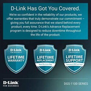 D-Link DGS-1100-08V2, Ethernet Switch, 8 Port Easy Smart Managed Gigabit Desktop EEE Network Internet or Wall Mount