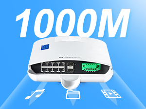 10-Port Gigabit Outdoor PoE Switch