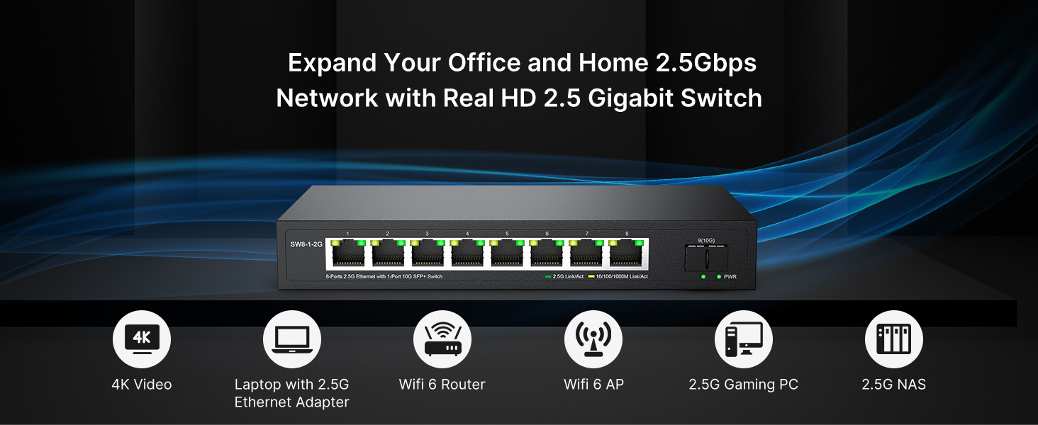 unmanaged network switch 2.5g
