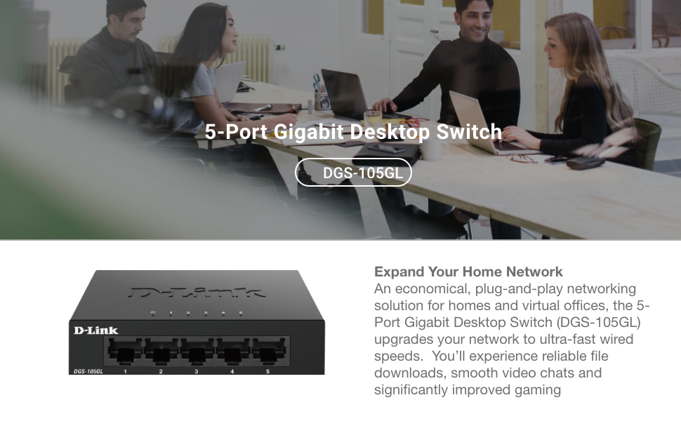4 5 port gigabit switch ethernet splitter