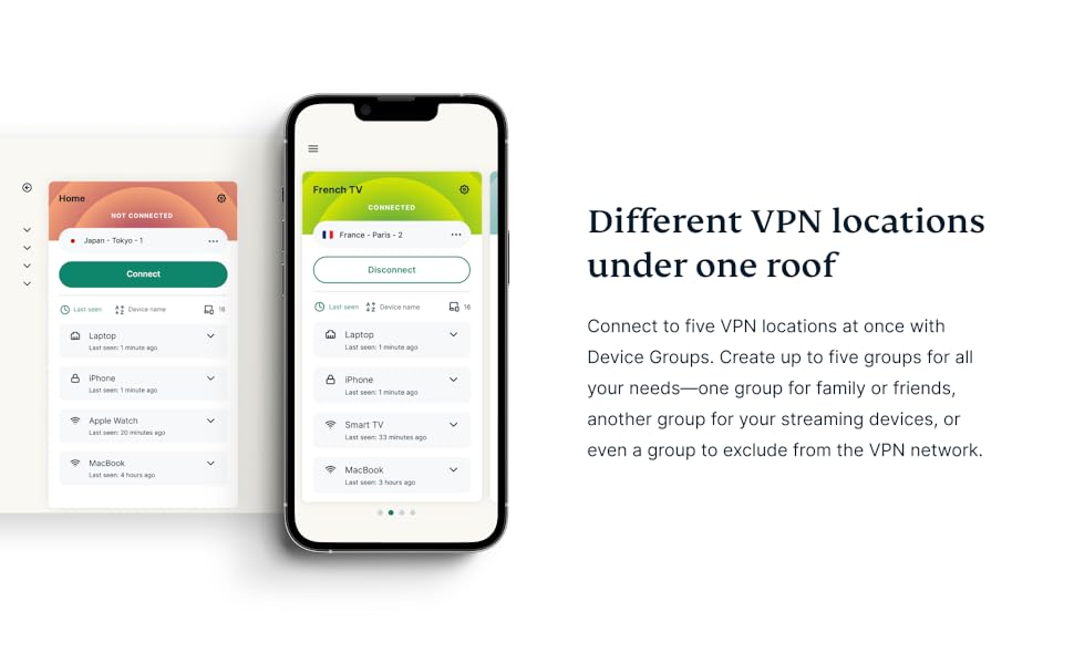 Different VPN locations under one roof.