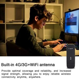 4G Router, 4G LTE USB Portable Smart Router Pocket Mobile Network Hotspot USB Modem Wireless with SIM Card Slot for Car Outdoor